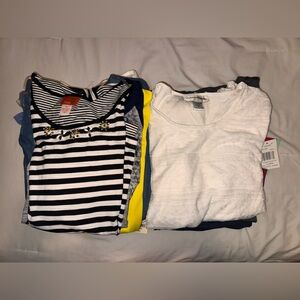 Striped and White Tops Bundle